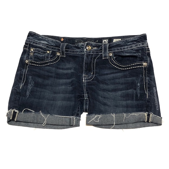 Miss Me Distressed Cutoff Jean Shorts - Picture 2 of 8